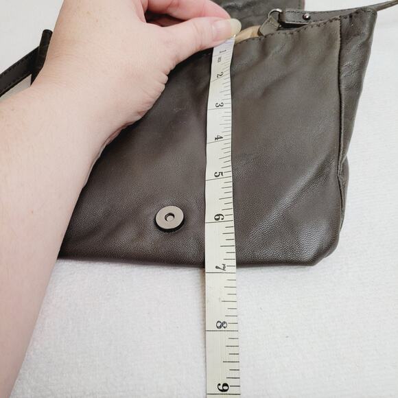 Hoss Intropia brown leather beaded and metal sequined cross body bag - Picture 16 of 16